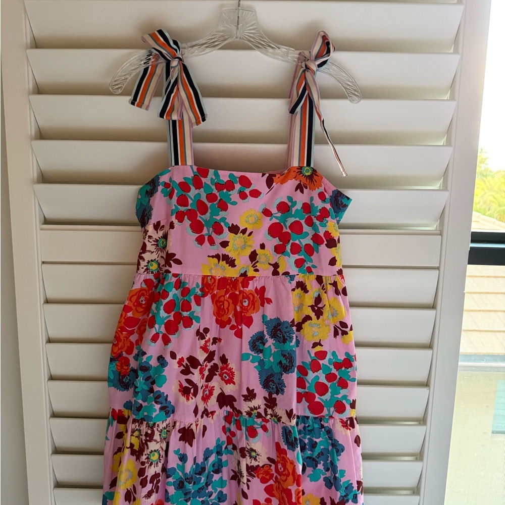 Peter Som Casual Red and Pink Sundress